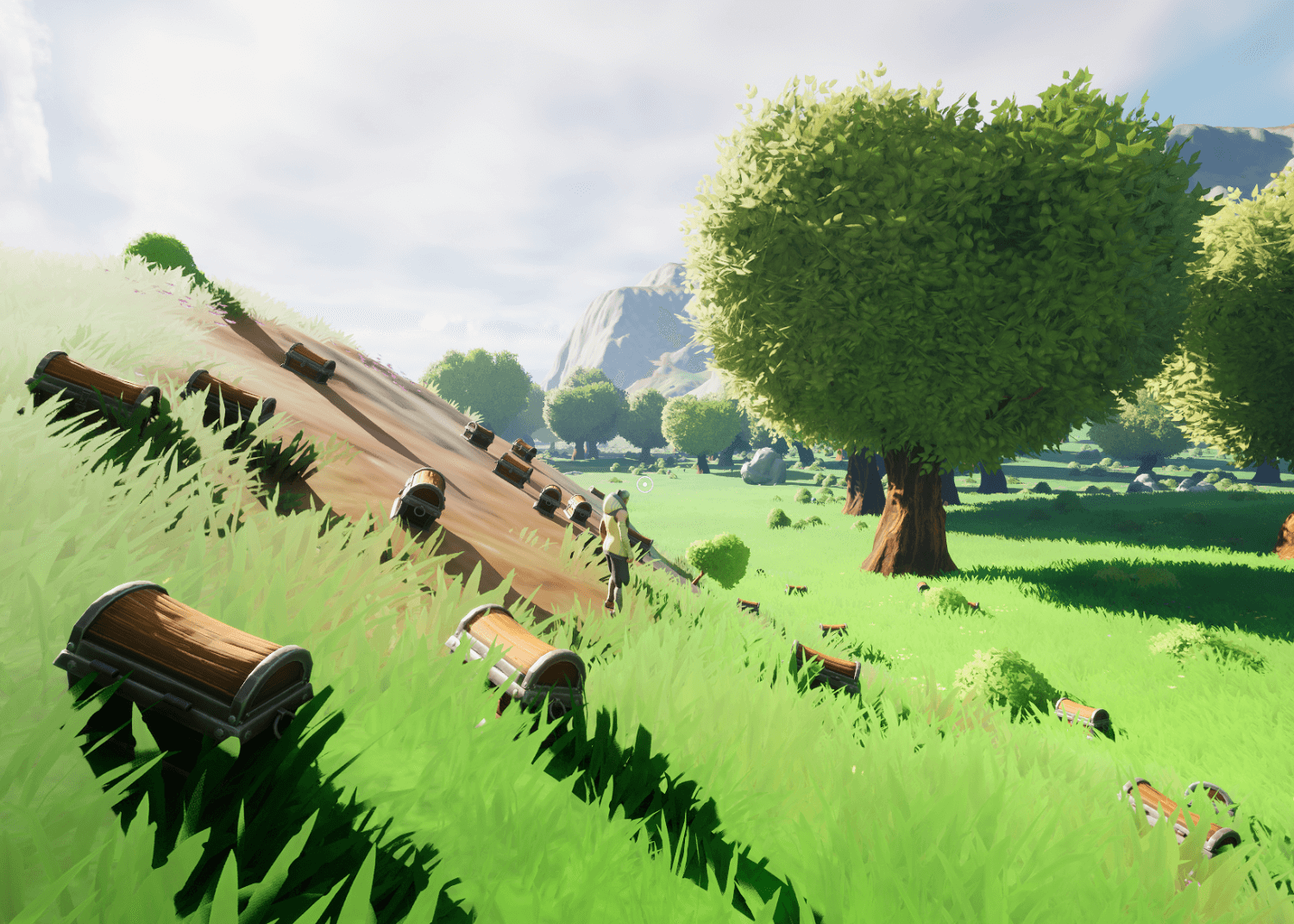 We can place our chests on most of the map and have it look good